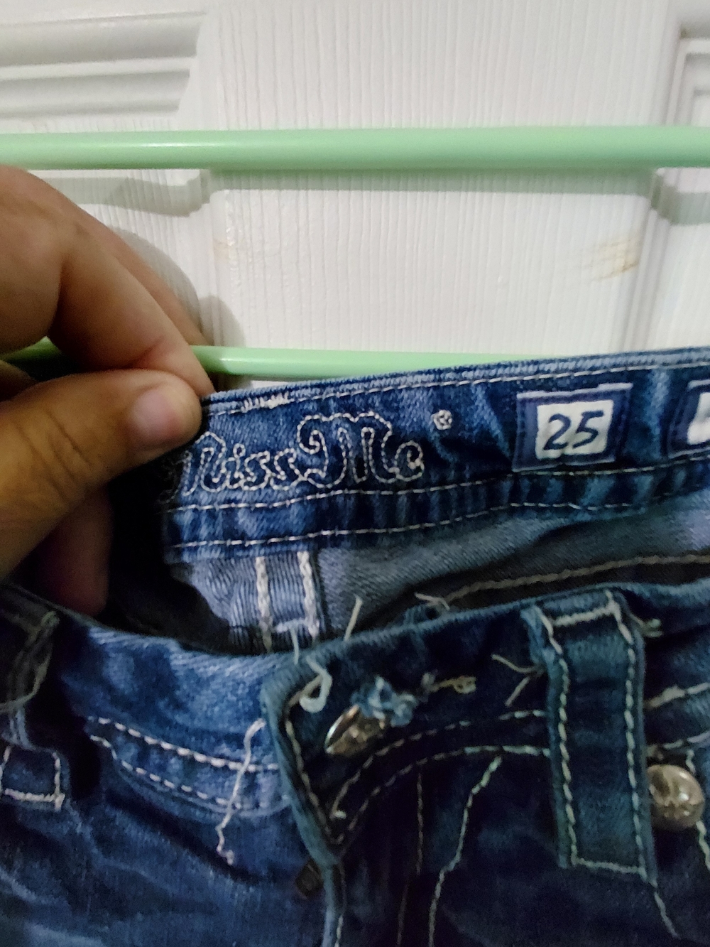 Miss Me Women's Blue Distressed Bootcut Jeans - Picture 3 of 6